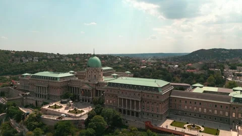 Aerial view of Budapest. Stephens Basilica, River Danube, Budapest Parliament Stock-Footage 321381276