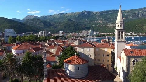 Aerial view of Budva 库存影片 96226779