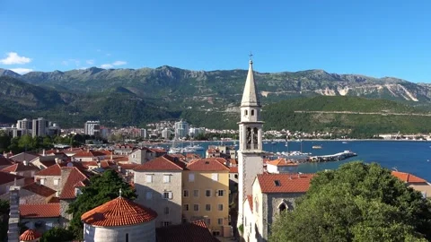 Aerial view of Budva 库存影片 96227009