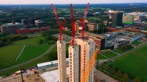 Aerial view of building in construction Stock-Footage 114797270