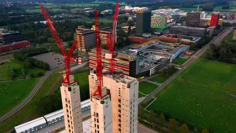 Aerial view of building in construction Stock-Footage 114797333