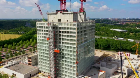 Aerial view of building in construction 動画素材 130724394