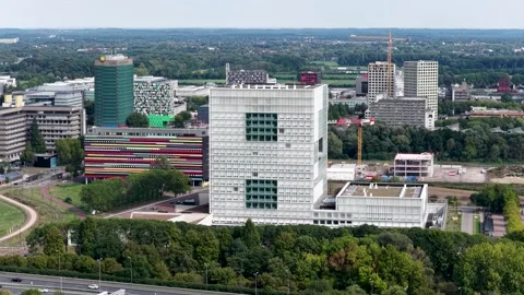 Aerial view of building in construction Video stock 320181233