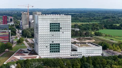 Aerial view of building in construction Video stock 320181234