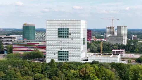 Aerial view of building in construction Video stock 320181248