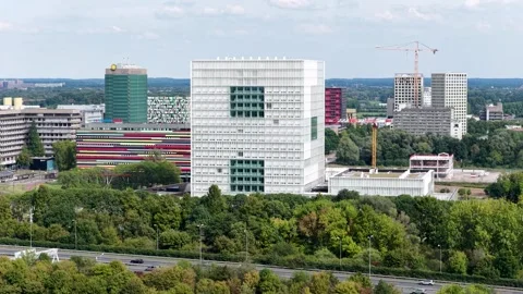 Aerial view of building in construction Video stock 320181254