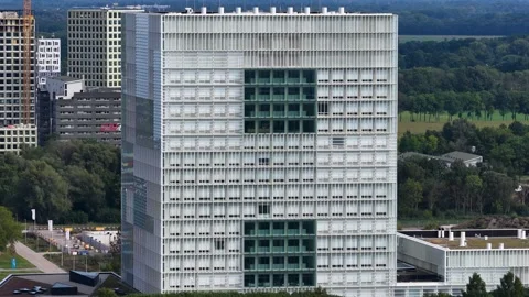 Aerial view of building in construction Video stock 320181256