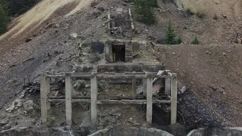 Aerial View of Building on Hill Stock Footage 274514425