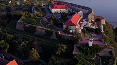 Aerial View of Building Next to Water Stock Footage 272868945