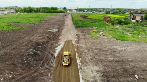 Aerial view of the building road. Stock Footage 111527113