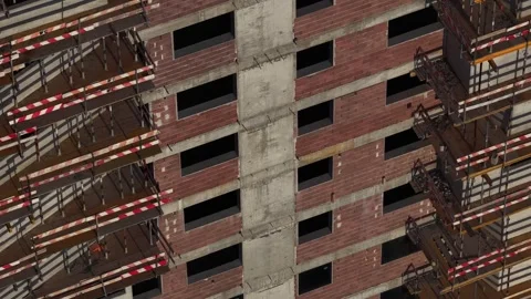 Aerial view of building under construction, Portugal. Vídeos de archivo 332594437