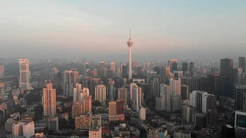 Aerial view of Bukit Bintang area skylin... | Stock Video | Pond5