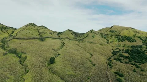 Aerial view of Bukit Teletubbies or Lembah Watangan Stock Footage 313061262