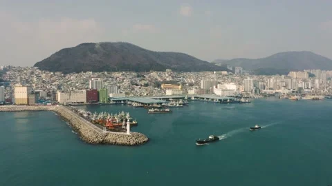 Aerial view of Busan Stock Footage 235617761