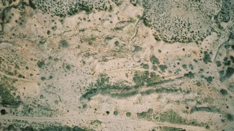 Aerial view of bush desert Stockbeeldmateriaal 141050832