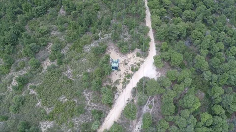 Aerial view of a cable car Video stock 127089999