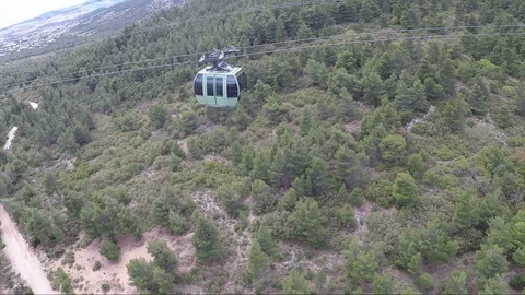 Aerial view of a cable car Video stock 127090785