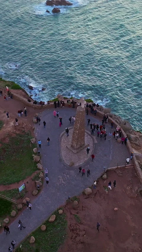 Aerial view of Cabo da Roca. Most western point of Europe. Portugal Stock-Footage 319965655