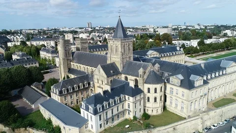 Aerial view of Caen Video stock 95712190