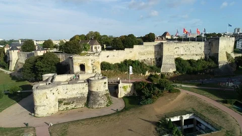 Aerial view of Caen Video stock 95712200