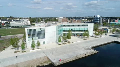 Aerial view of Caen Stock Footage 95713152