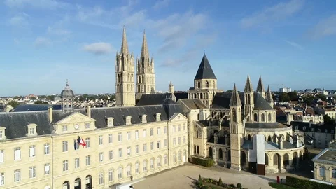 Aerial view of Caen Stock Footage 95771147