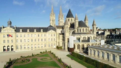 Aerial view of Caen Video stock 95771528
