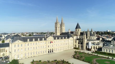 Aerial view of Caen Video stock 95771549