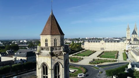 Aerial view of Caen Stock Footage 95771806