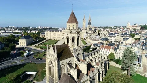 Aerial view of Caen Video stock 95771841
