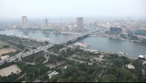 Aerial view on the Cairo city Vídeo Stock 9992053