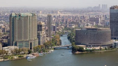 Aerial view of Cairo Stock Photos