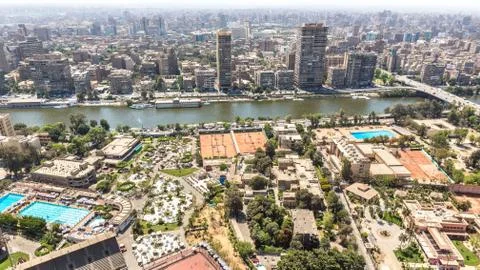 Aerial view of Cairo Stock Photos