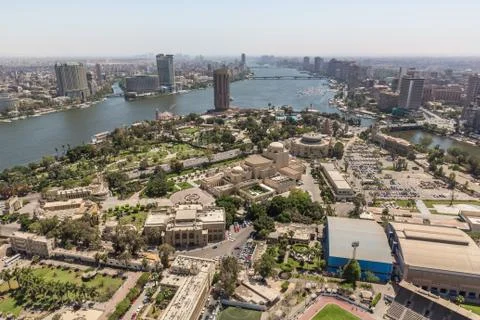 Aerial view of Cairo Stock Photos