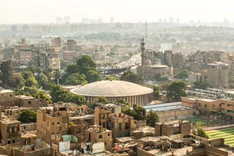 Aerial view of Cairo 스톡 사진