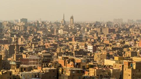 Aerial view of Cairo Stock Photos