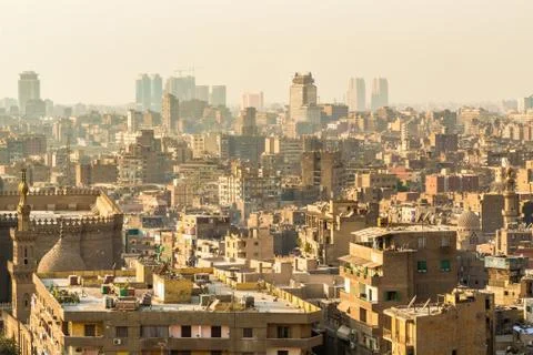 Aerial view of Cairo Stock Photos