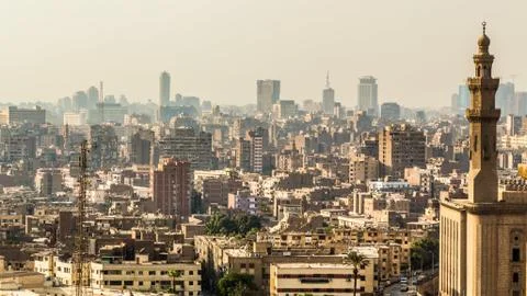 Aerial view of Cairo Stock Photos