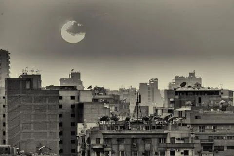 Aerial view of Cairo 스톡 사진