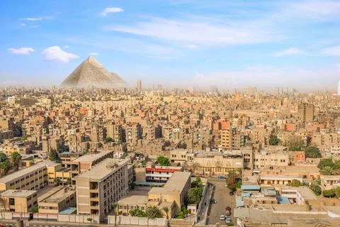 Aerial view of Cairo Stock Photos