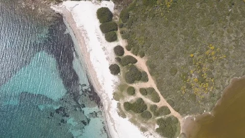 AERIAL VIEW OF THE CALA BANANA BEACH Stock-Footage 105878053