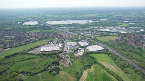 Aerial view of Calcot in Tilehurst of Reading, Berkshire of United Kingdom Video stock 334473693