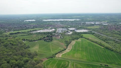 Aerial view of Calcot in Tilehurst of Reading, Berkshire of United Kingdom Stockbeeldmateriaal 334474010