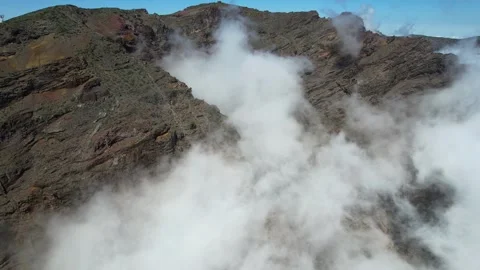 Aerial view of the Caldera de Taburiente in la Palma - Canary Islands Stock Footage 246362639