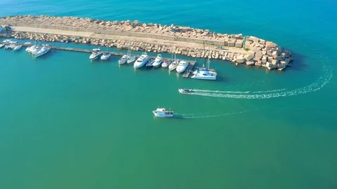 Aerial view of the calm sea of sicily Stockbeeldmateriaal 98621153