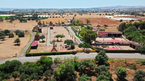 Aerial view of Camel Park in Cyprus. Stock Footage 341546535