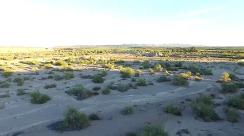 Aerial view of camera tracking toward the Yuma Valley 動画素材 58742810