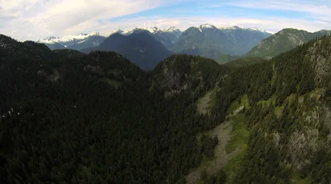 Aerial view Canadian Rocky Mountains, Canada Stock Footage