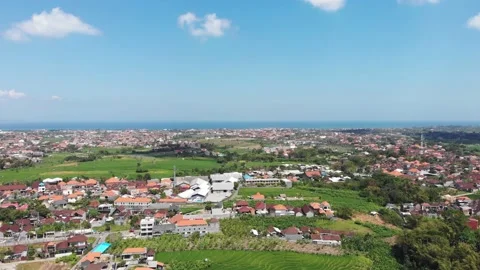 Aerial view of Canggu Stock Footage