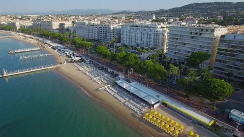 Aerial view of Cannes Video stock 71821083